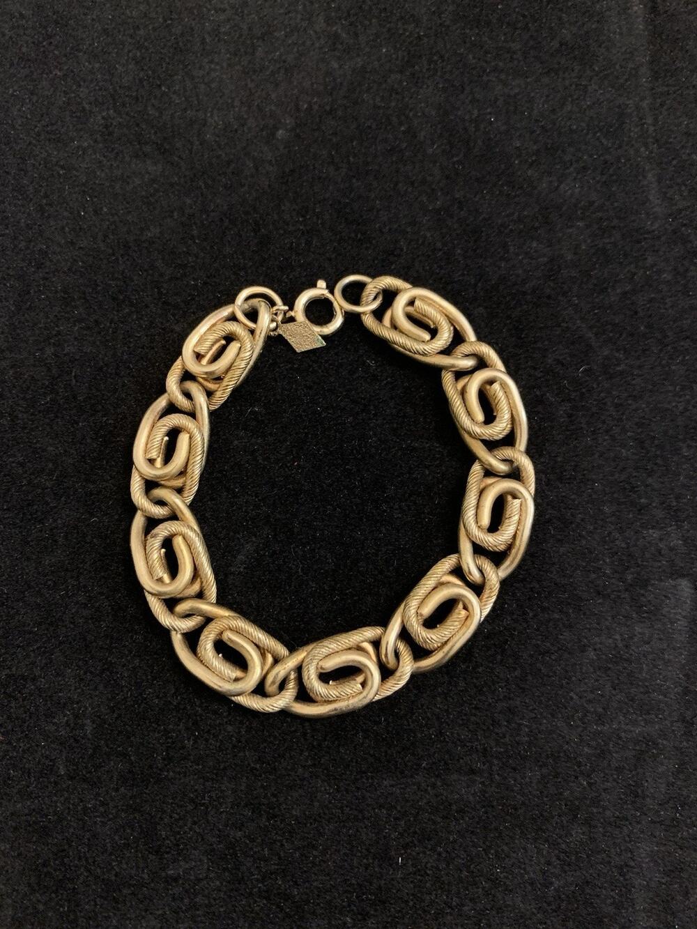 Sarah Coventry Bracelet Vintage Gold Tone Snail Rope Chain Signed Jewelry